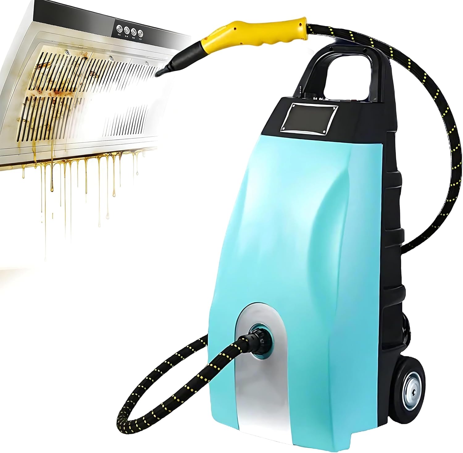 QIUNAOZI Industrial Steam Cleaner, Home Steam Cleaner, Multipurpose Steam Cleaner, 30 - Sec Heat - Up, Instant and Continuous Heating, Powerful Cleaning, Suitable for Cleaning Cars/Grease Blue
