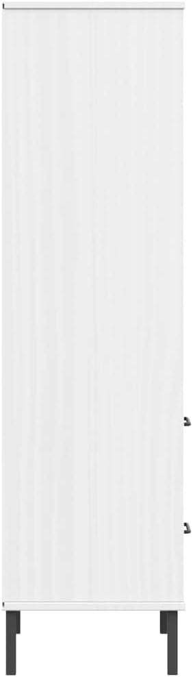 CHARMMA Bookcase with 2 Drawers White 23.6