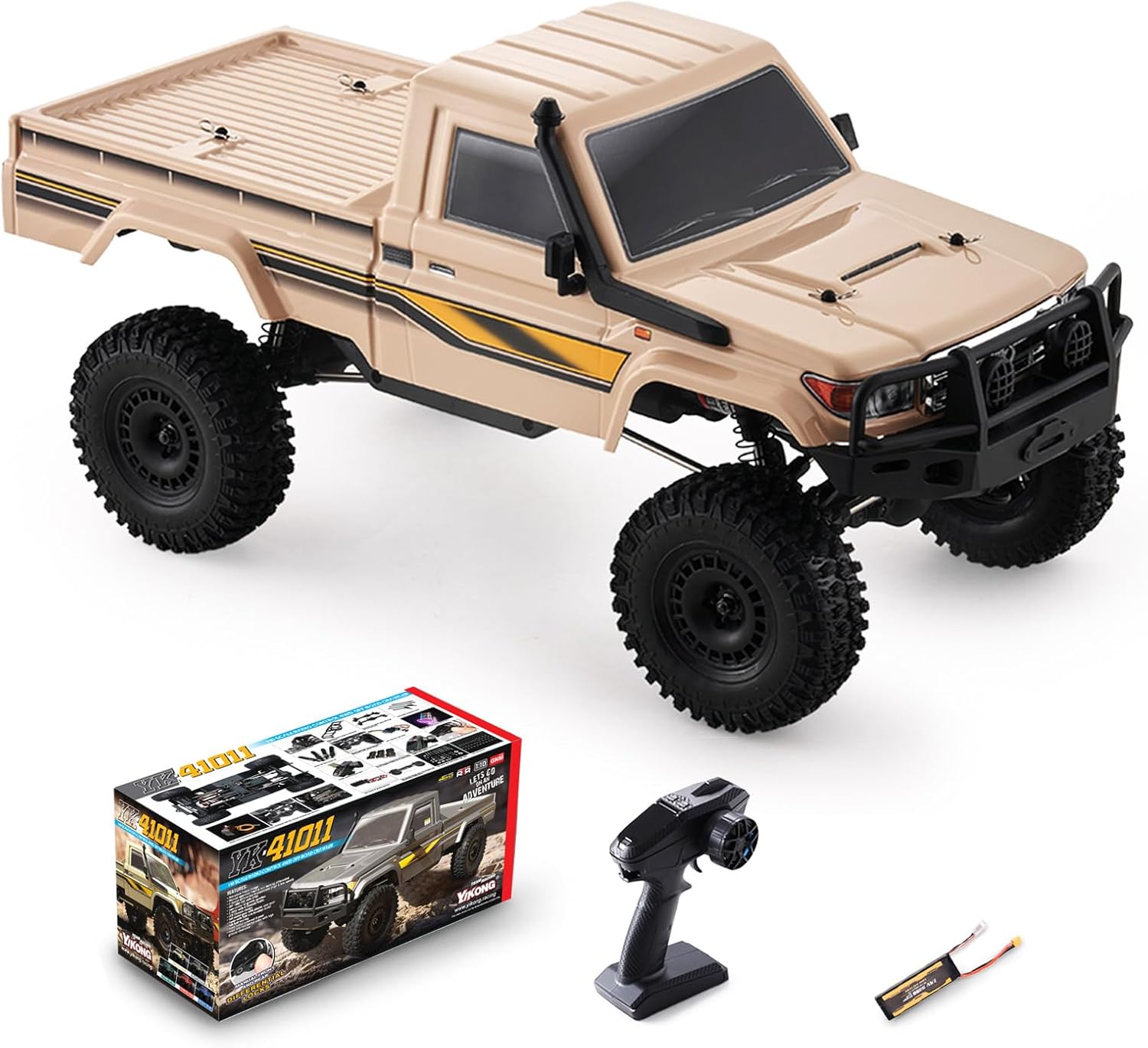 YKHOBBY 1/10 RC Crawler YK41011 4X4 Rock Crawler RTR (Comes with Everything Needed to Run)-Yellow