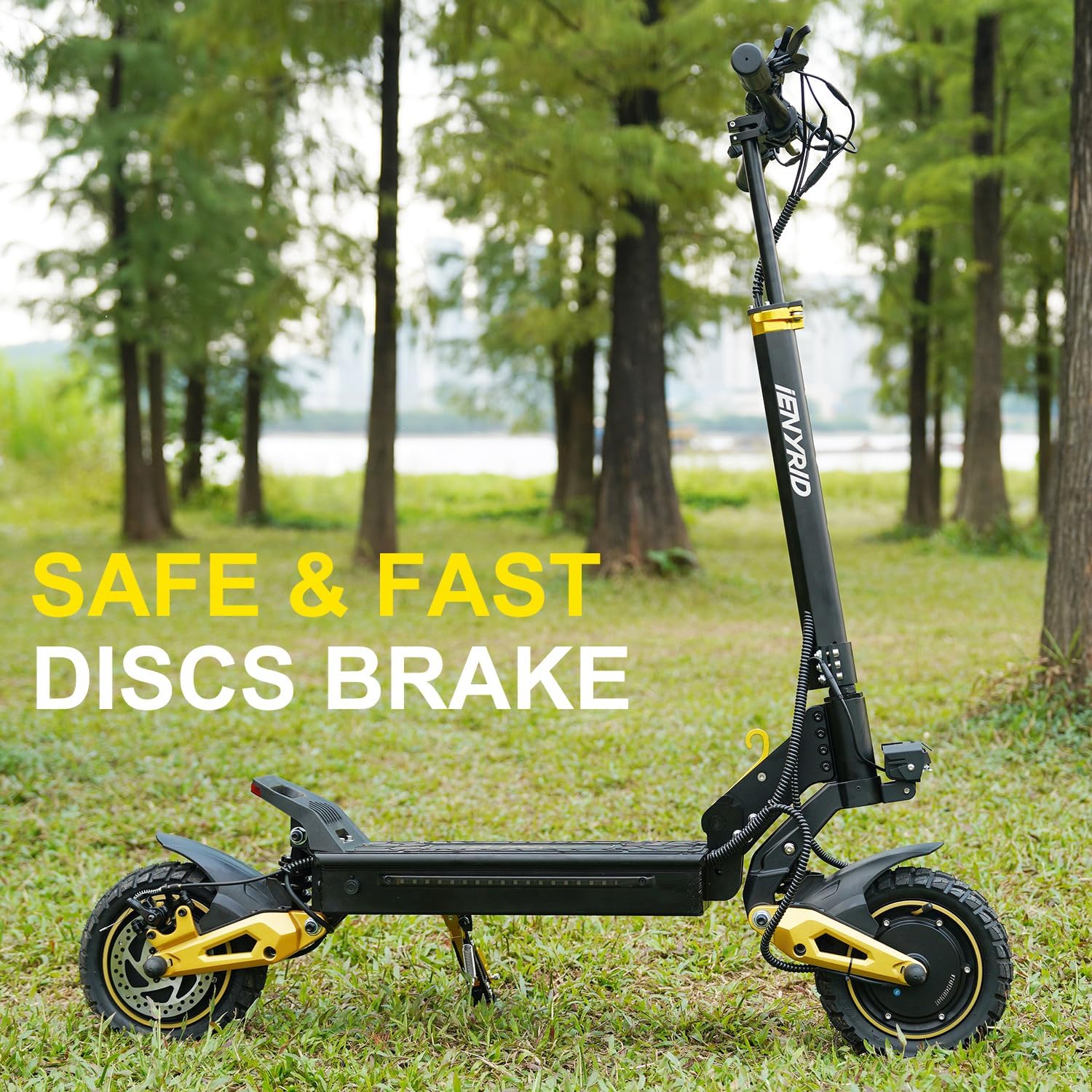 2400W Electric Scooter 20.8Ah Dual Brakes 55KM/H, Septuple Shock Absorbers, 10
