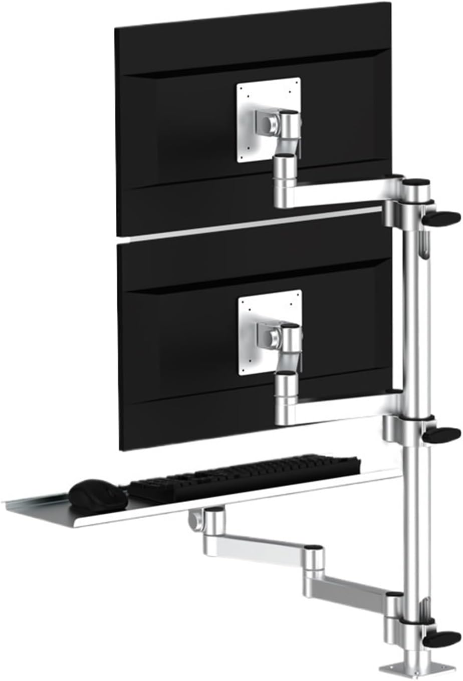 Dual-screen monitor stand with multiple screens (top and bottom)(Z09-700d-600)
