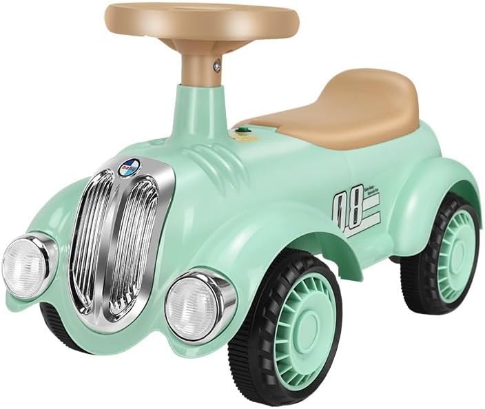 Wiggle Scooter Ride On Push Car with Steering Wheel, Under Seat Storage, Kids Racer Walking for Boys Girls(Green)