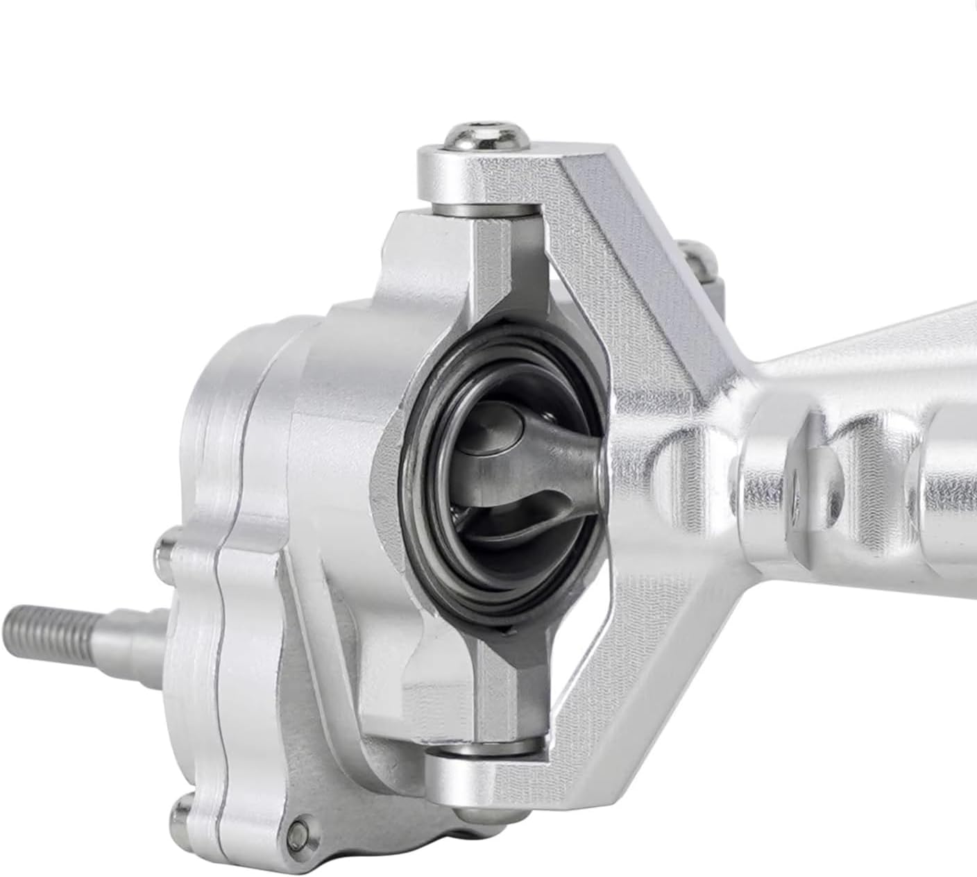 RC Front Rear Drive Axle Compatible with TRX4M 1/18 RC Crawler +5mm Diamond Portal Axles with Lay Down Servo Mount and Links Upgrade Parts