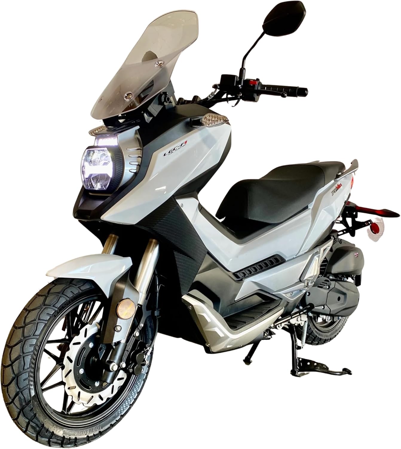 Lifan KPV 150 | 150cc Adventure Scooter | Fuel-Injected | Liquid-Cooled | Automatic CVT | 98 MPG | Front & Rear Disk Brakes | USB Port | Gas EFI ADV Scooter | Street Legal Delivery Moped with Storage