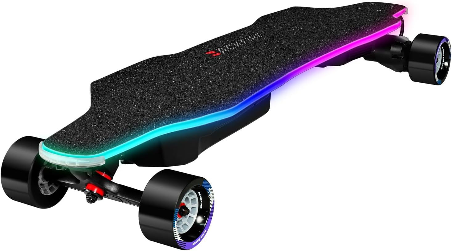 Backfire Zealot S3 Electric Skateboard with Major V3 Remote, 30 mph top Speed, Colorful Lighting