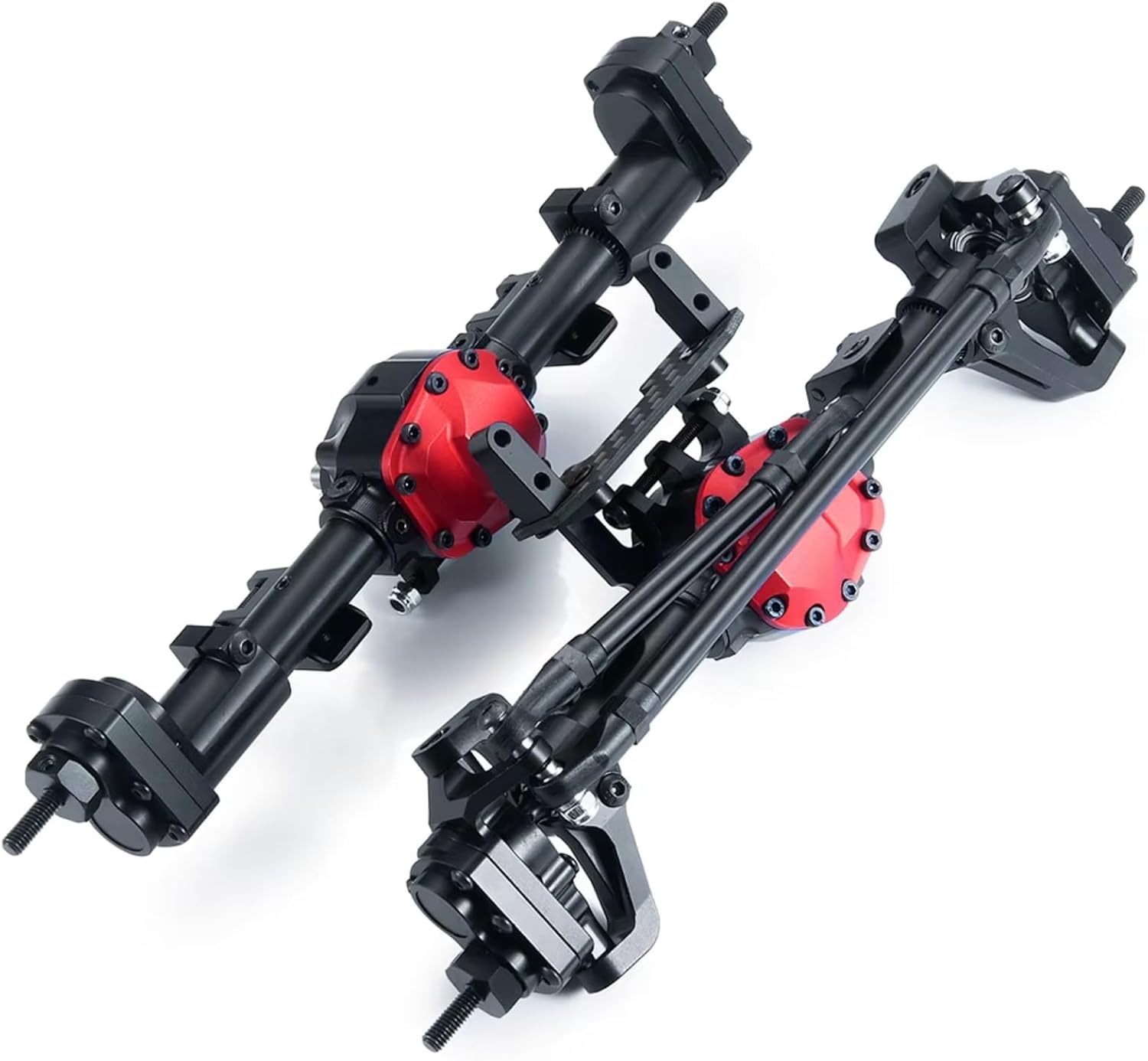 Rc Crawlers Axles For Axial For SCX10 II 90046 90047 1/10 Portal Axle Aluminum Alloy Complete Front And Rear RC Crawler Truck Model Accessory(1set)