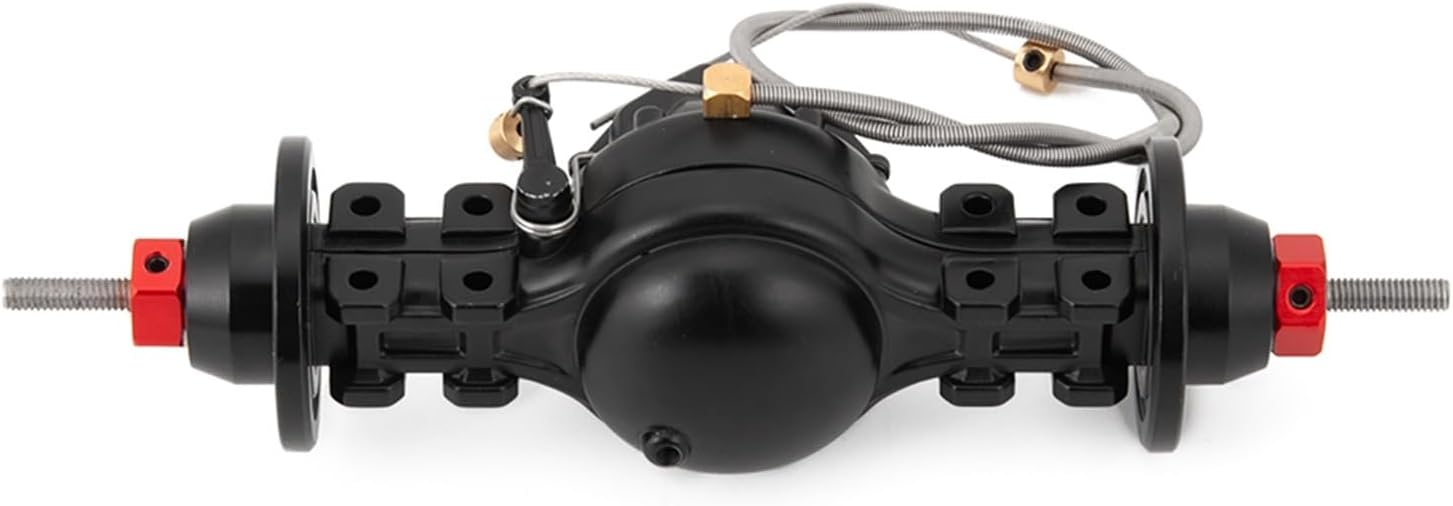 RC Car Parts for Tamiya 1/14 Metal Alloy Front Rear Differential Axle Built-in Steel Gear Replacement Truck RC Tow Drag Trailer Tractor Car Parts Accessories(Set)