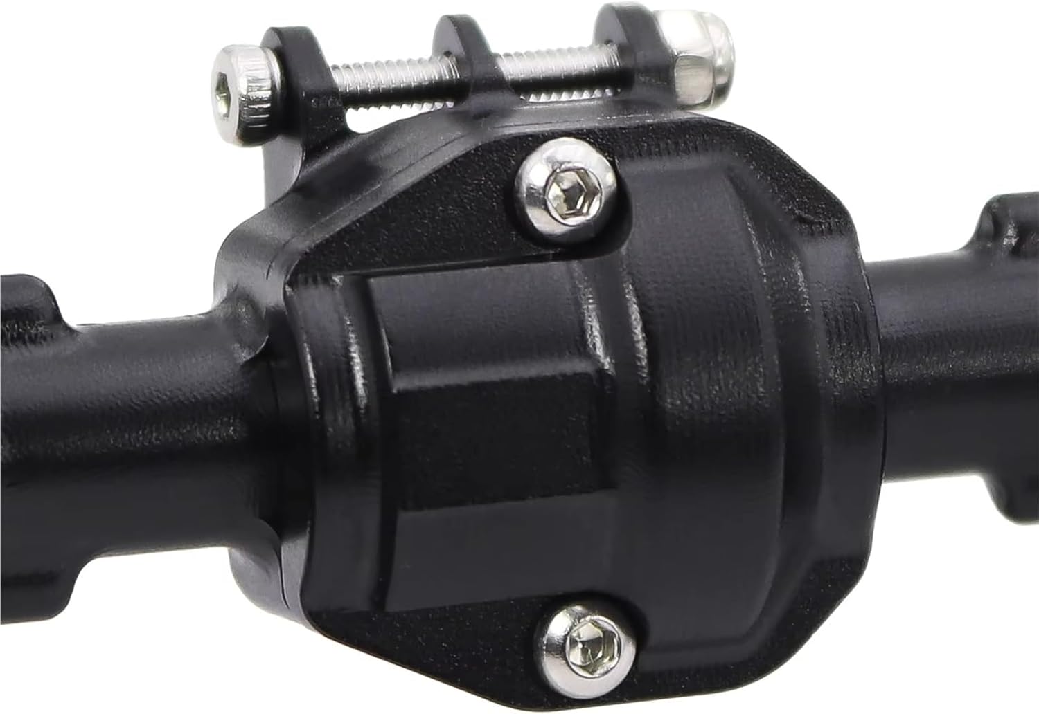 RC Front Rear Drive Axle Compatible with Redcat for Ascent-18 1/18 RC Crawler Upgrade Parts Aluminum Front Rear Portal Axle Complete Axles Set with Servo Mount(Black,Front and Rear)