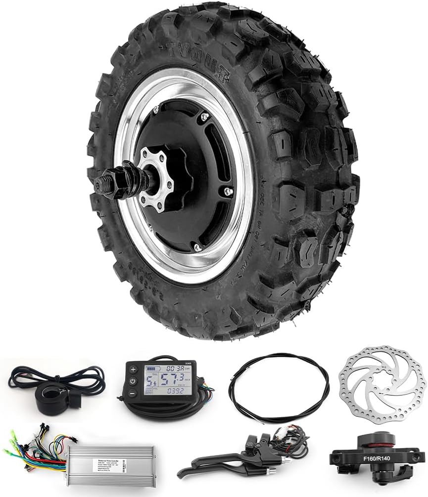 11 inch 48V 1500W Adult Scooter Motorcycle Bicycle Hub Motor wheel with Off-road Tire