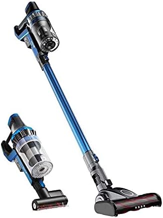 SMSOM Cordless Vacuum Cleaner, 24KPa Powerful Suction Handheld Vacuum, Lightweight Cordless Vacuum Cleaner for Carpet, Hard Floor & Pet Hair, Blue