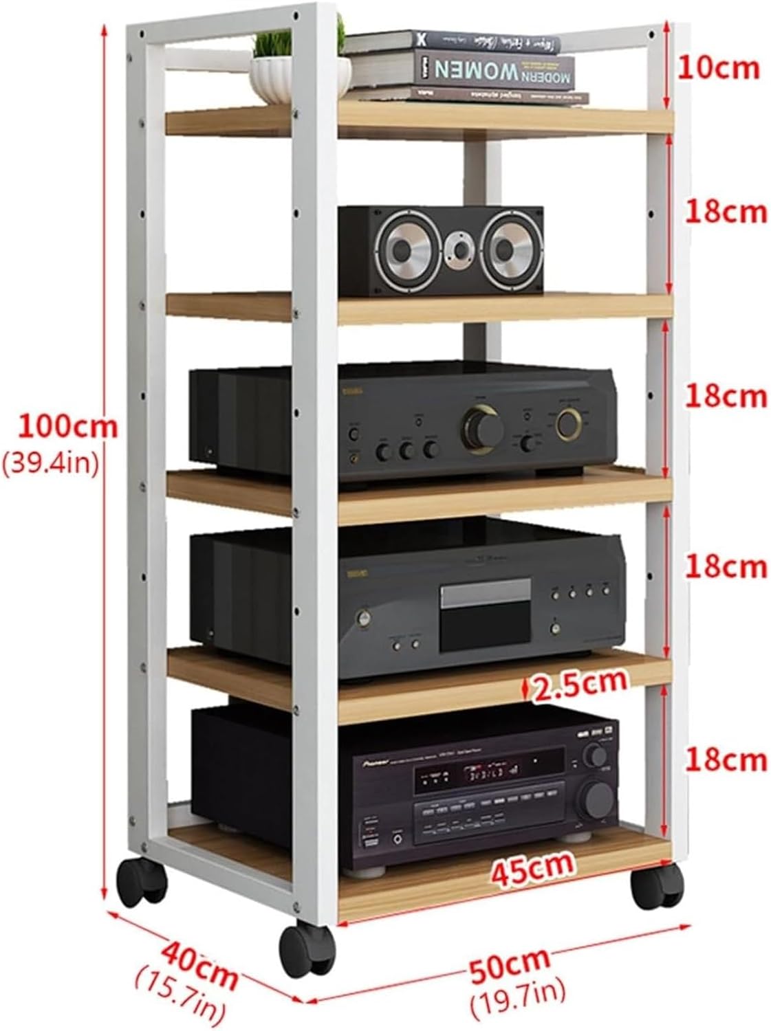 5-Tier Audio-Video Media Stand