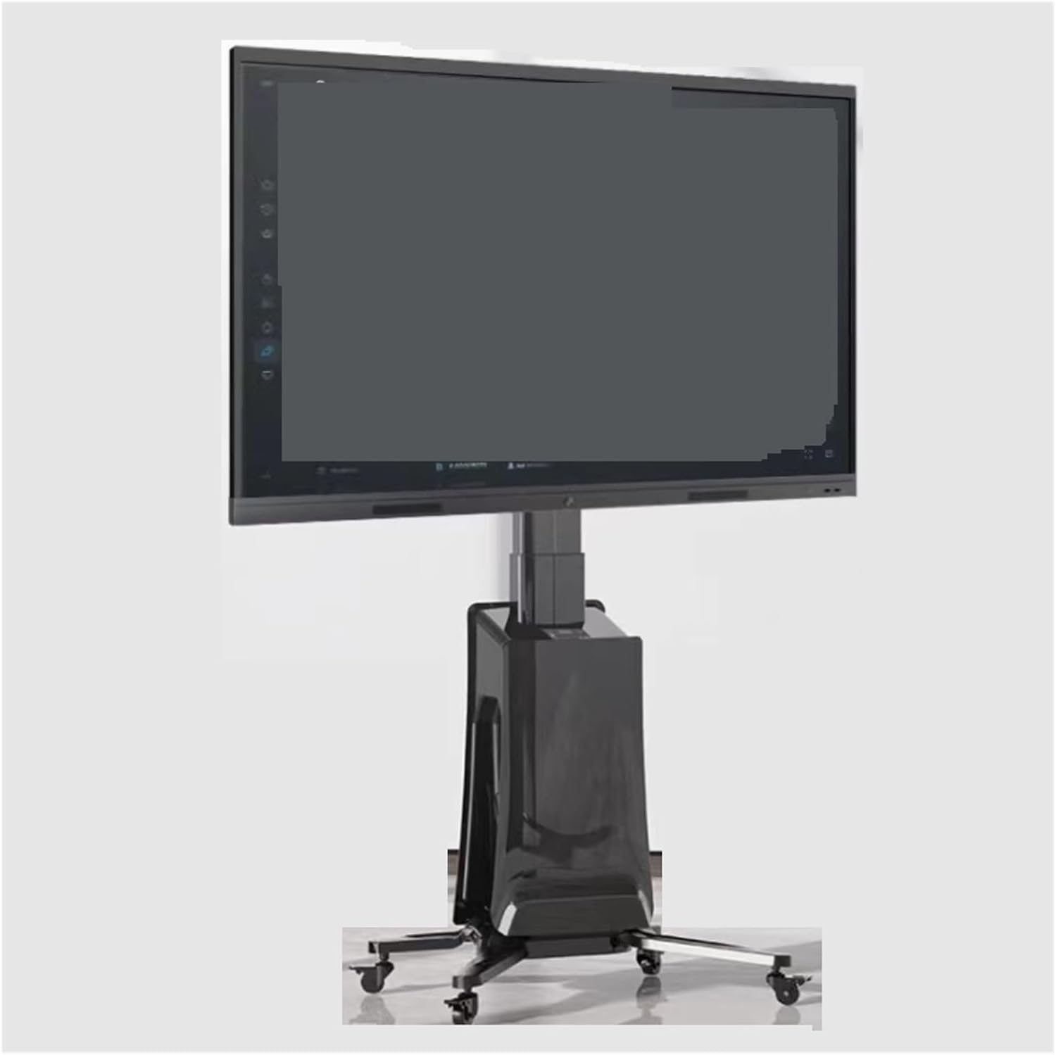 G85 (55-85 inches) Floor-Standing TV Bracket Remote Control Lifting Mobile Rack Touch Machine(Black)