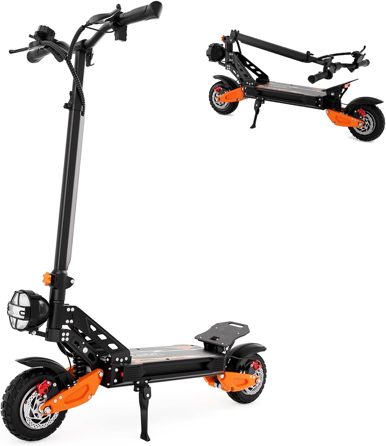 Electric Scooter for Adults, 48V 18Ah Battery, 50-60 Mile Range, 10.5-Inch Tire, Foldable E-Scooter, UL2272 Certified(864WH-with Seat)