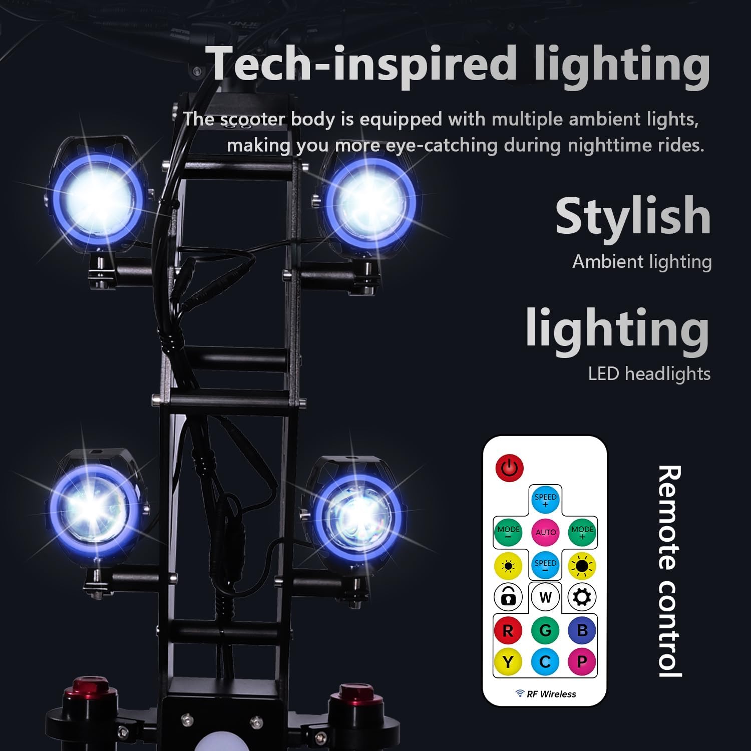 High-Performance Electric Offroad Scooter - 62 MPH Fastest Dual Motor, 10000W, 80-Mile Range, 14
