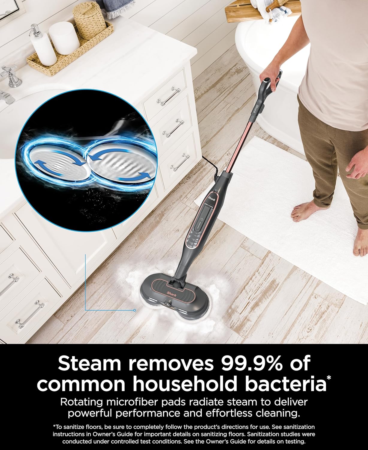 Shark Steam And Scrub Steam Scrubbing And Sanitizing Steam Blaster Mop S7201 Gray/rose Gold WS1