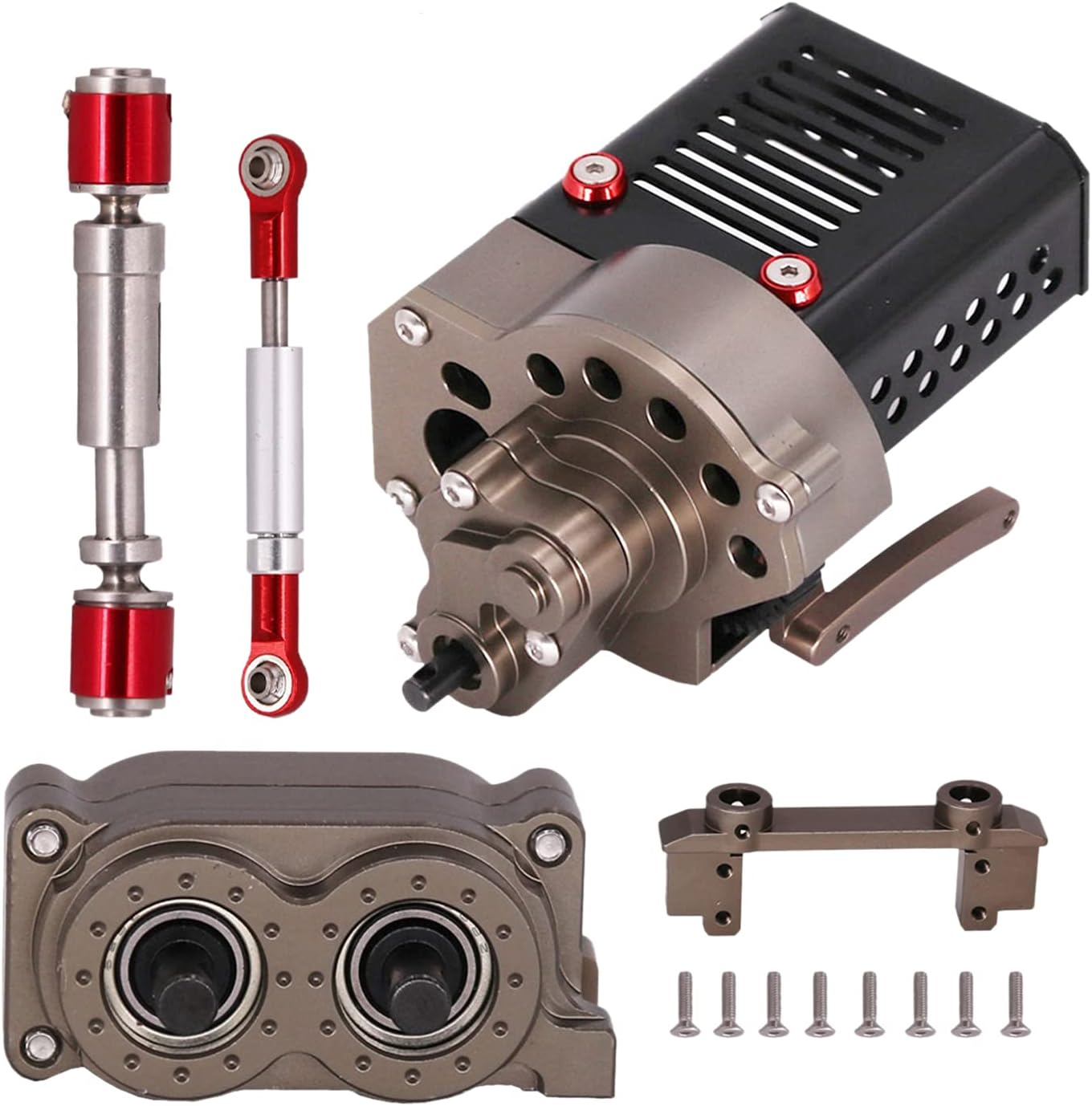 Metal Front Motor Box Set for SCX10 1/10