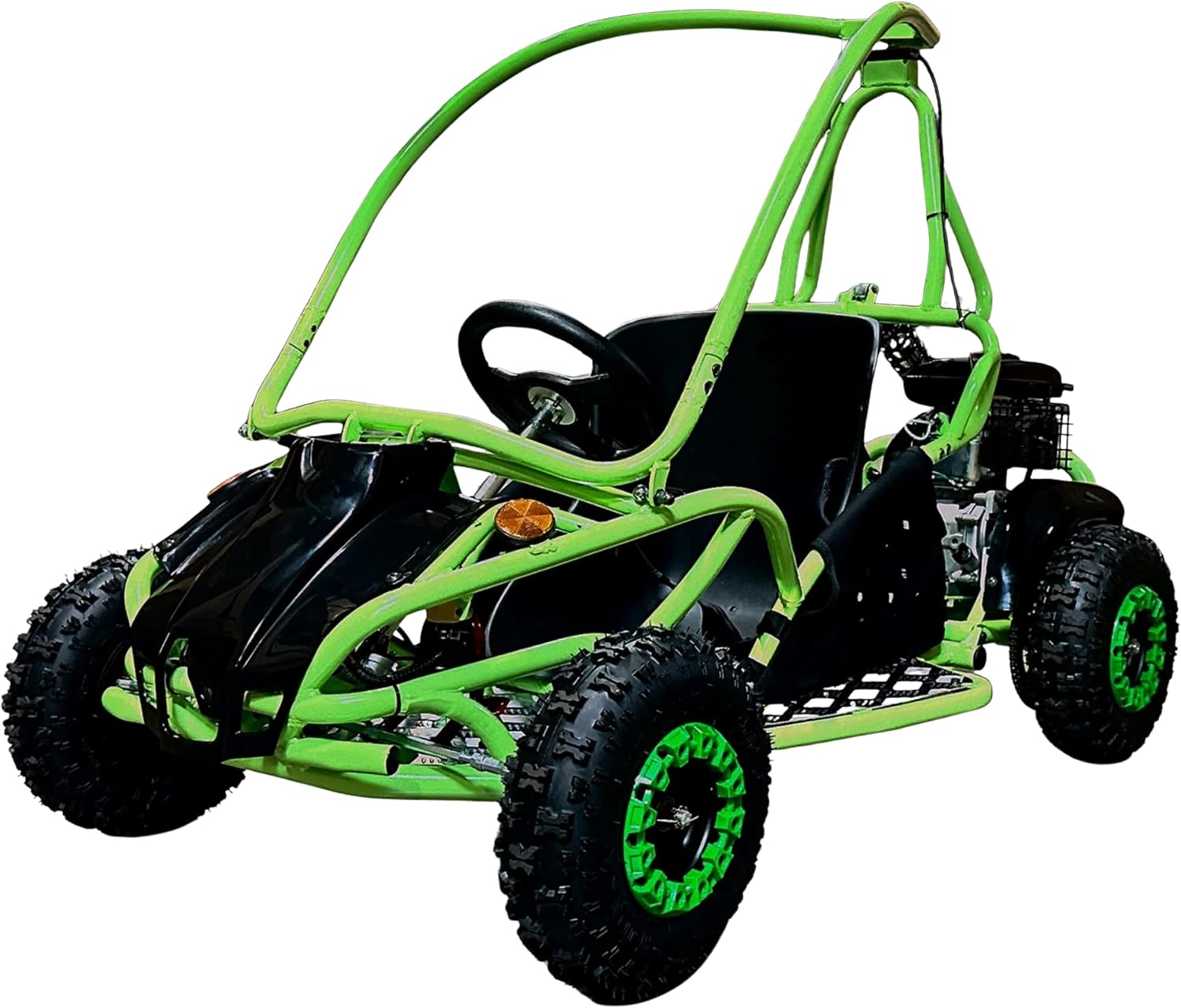 Venom Kids Speed Racer 80cc Go-Kart – Child-Friendly Off-Road Gas Buggy, Automatic, Safety Roll Cage Included (Green)