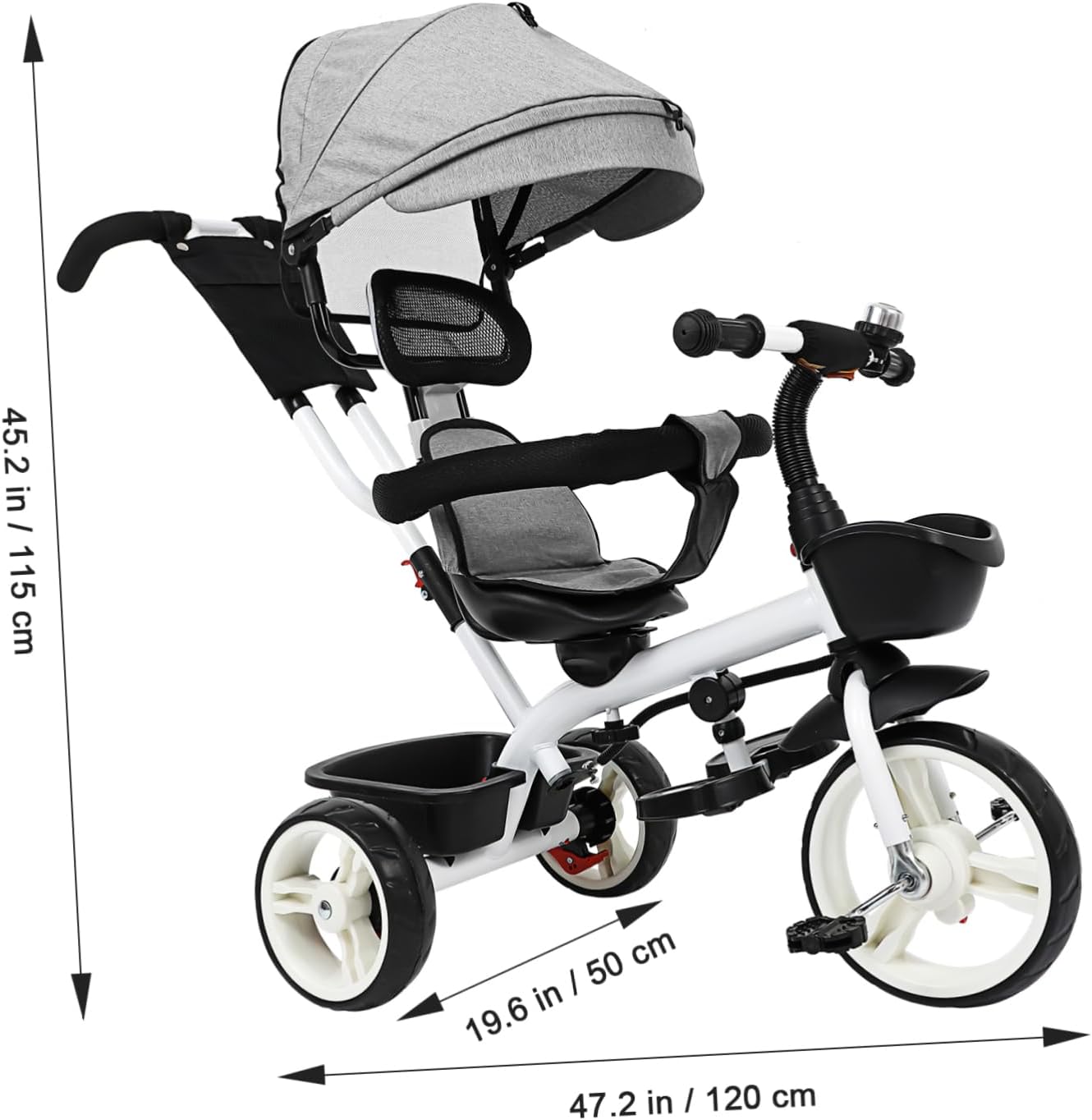 BESPORTBLE Tricycle with Stylish Stroller for Boys Comfortable Bike Stroller Durable Design