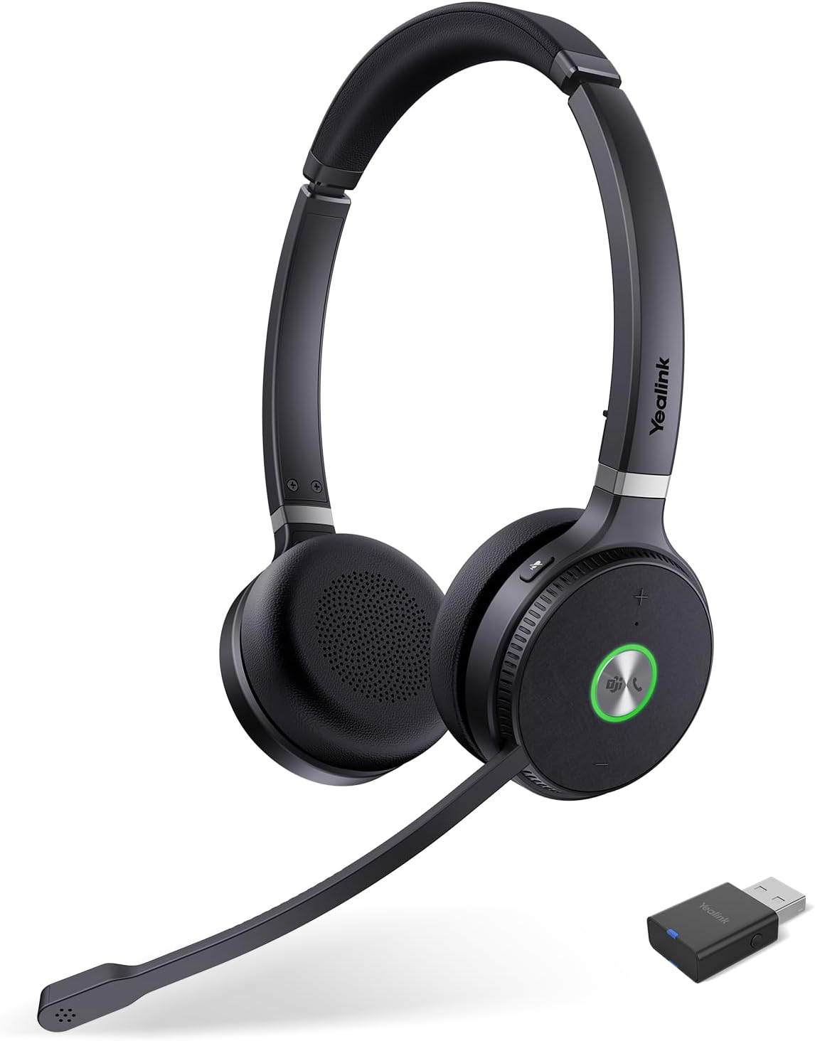 WH62 Dual Portable +WH62 Mono DECT Wireless Headset,525 ft Range Office Headset with Ringer