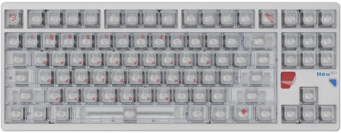 ATK x QK Hex80 HE Magnetic Gaming Keyboard, 80% TKL, CNC Aluminum, Hall-Effect Ti Switches, 8 kHz Polling, Rapid Trigger, RGB Backlight (Spark)