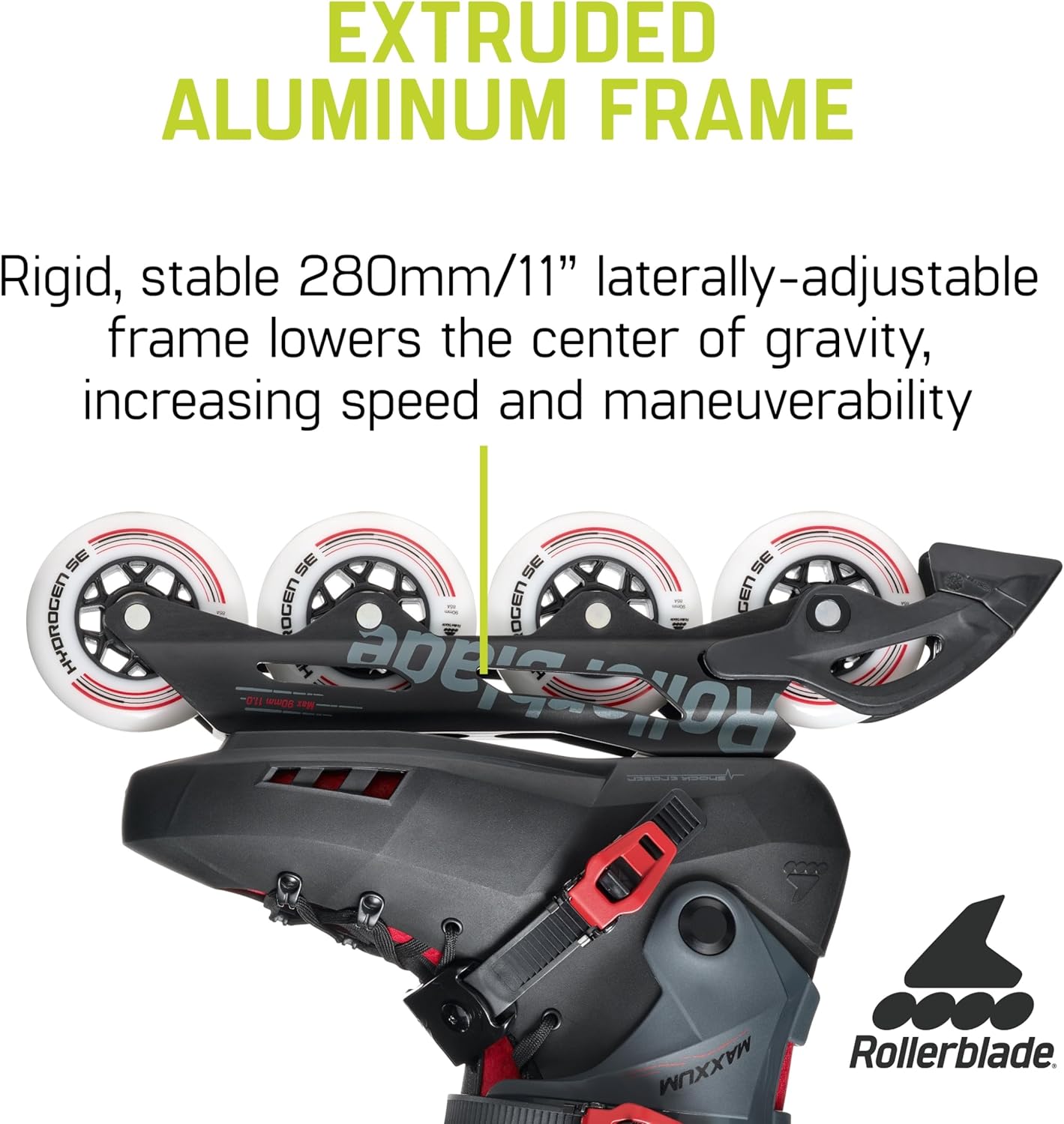 Rollerblade Maxxum XT Men's Adult Urban Inline Skate, Black and Red, Performance Inline Skates