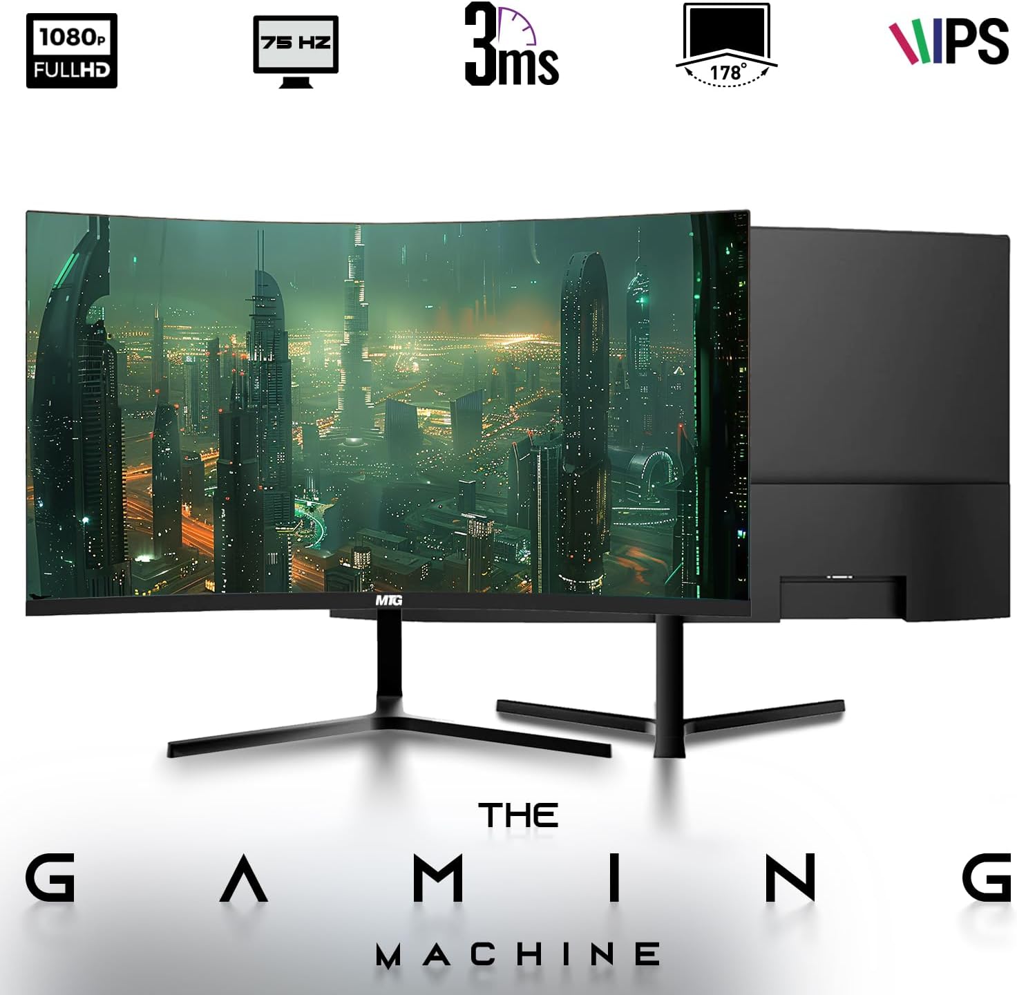 HP Gaming PC Desktop Computer – AMD Pro A10-9700,RX 550 Graphics,16GB RAM,512GB SSD,Dual 24 Inch Curved Monitor,RGB Keyboard with AI Copilot,Mouse,2X ARGB Fan WiFi,RGB Headphone,Windows 11(Renewed)