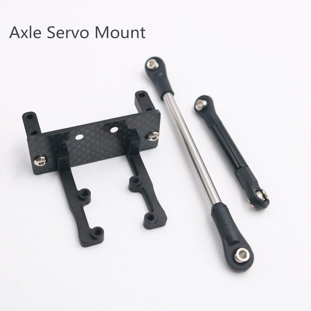 KYX Racing V8 Engine Motor 2 Speed Gearbox + Axle Servo Mount + Modified Battery Tray Set for 1/10 Rc Crawler SCX10 II