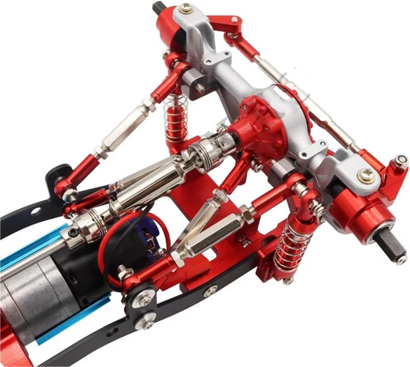 RC Crawlers Components For WPL 1/16 C14 C24 C24-1 Metal Frame Chassis Kit With Axle Gearbox Shock Tires RC Car Upgrade Spare Parts Wheelbase Assemble Accessories(Frame 2)