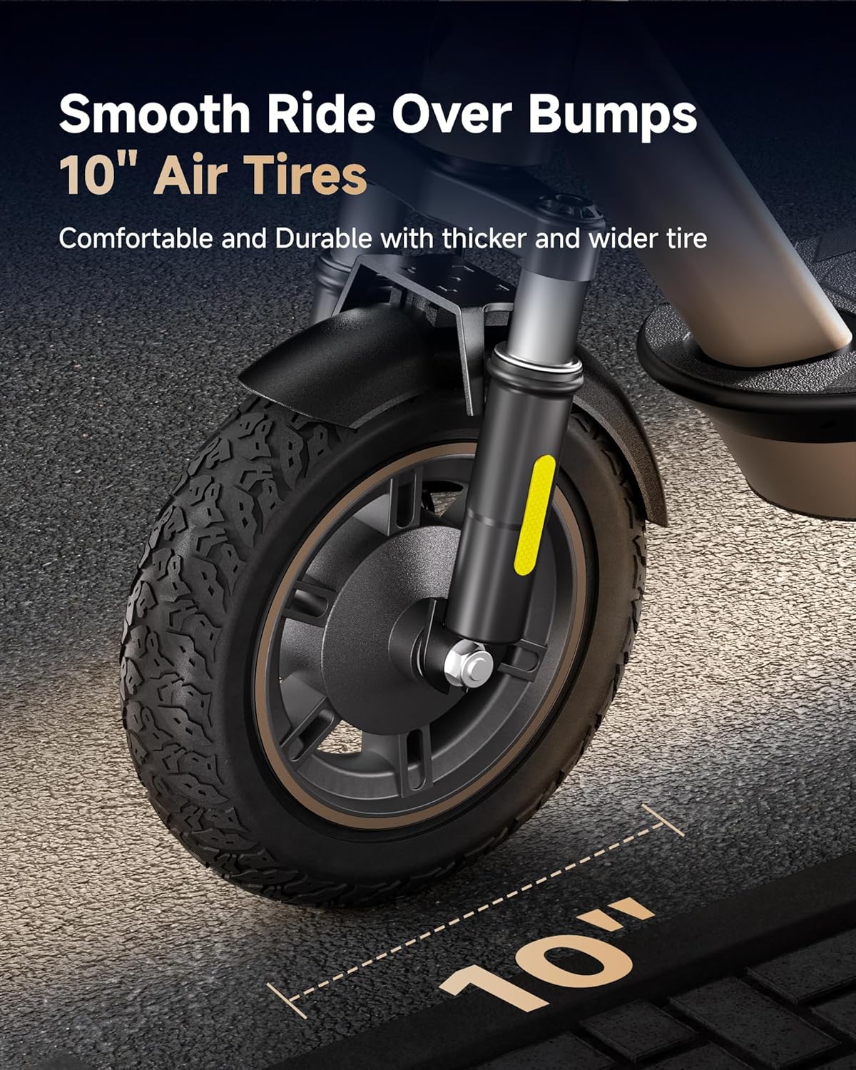 ECOROAD EC10 Electric Scooter for Adults, 500W Motor up to 25 MPH, 32 Miles Long Range, 10