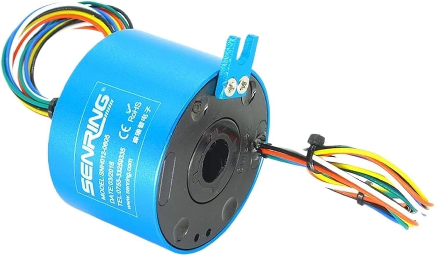 Through Hole Slip Ring 12.7mm Bore Size 8/12/18/24 Wires 2A/5A/10A Precious Metal Contacts OD56mm(12.7X56mm 24CH 5A)