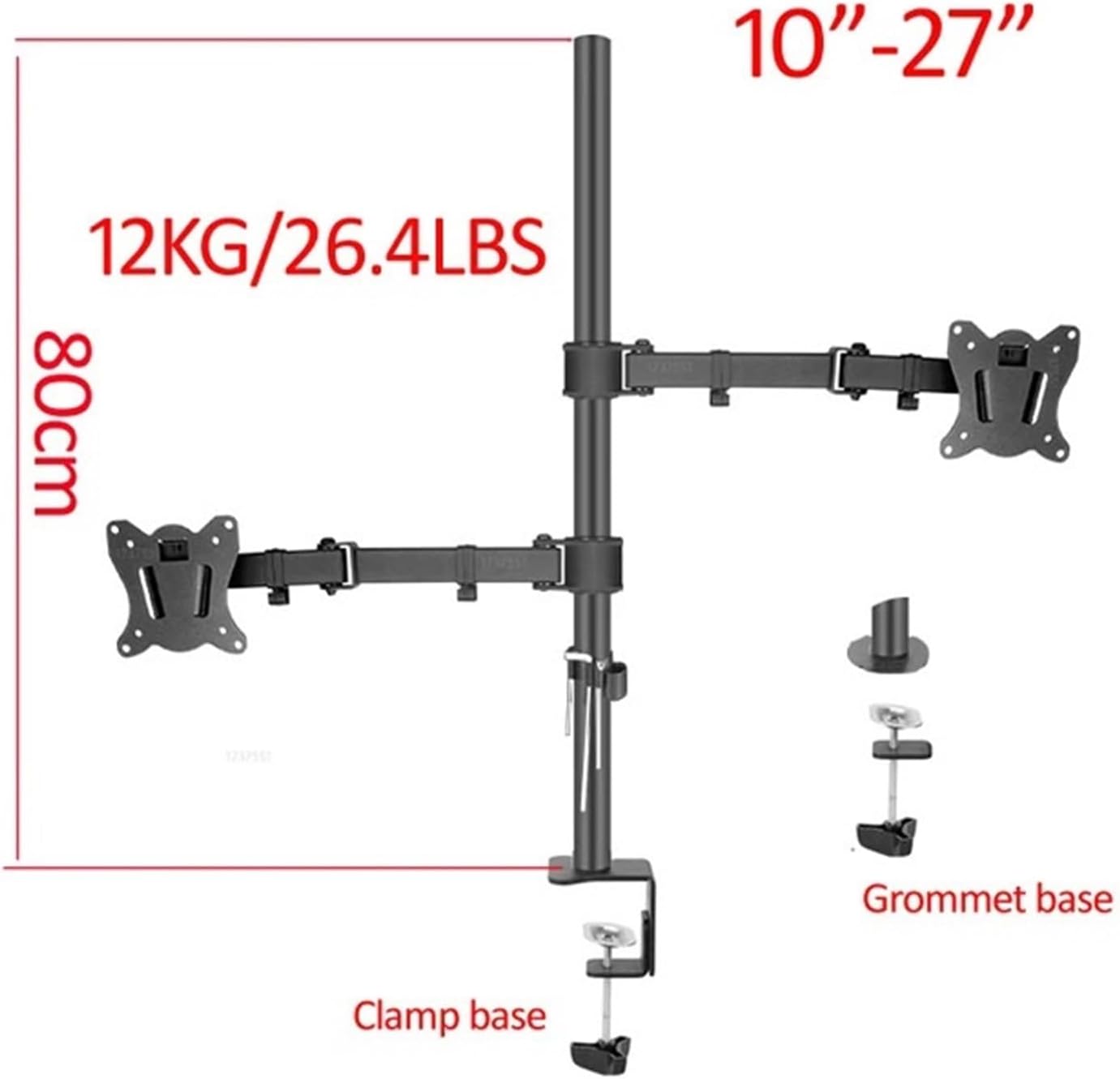 80cm DL-T902-280II Full Motion Dual Monitor Desk Stand 10