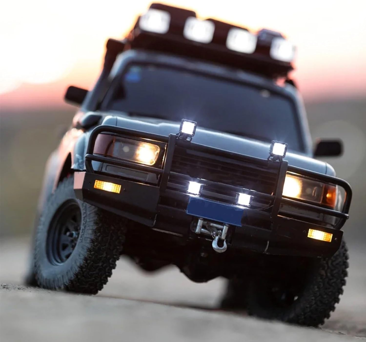 for SCX10 for TRX4 RUN80 for LC80 1/10 ARB Bull Bars Metal Tube Front Winch Bar Bumper Scale RC Crawler for Chassis Body RC Car Parts