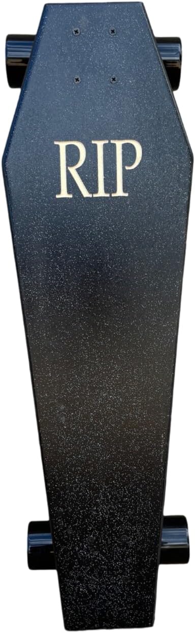 Coffin Death Tarot Black Skateboard | Longboard | 30x9 | Coffin Croozer