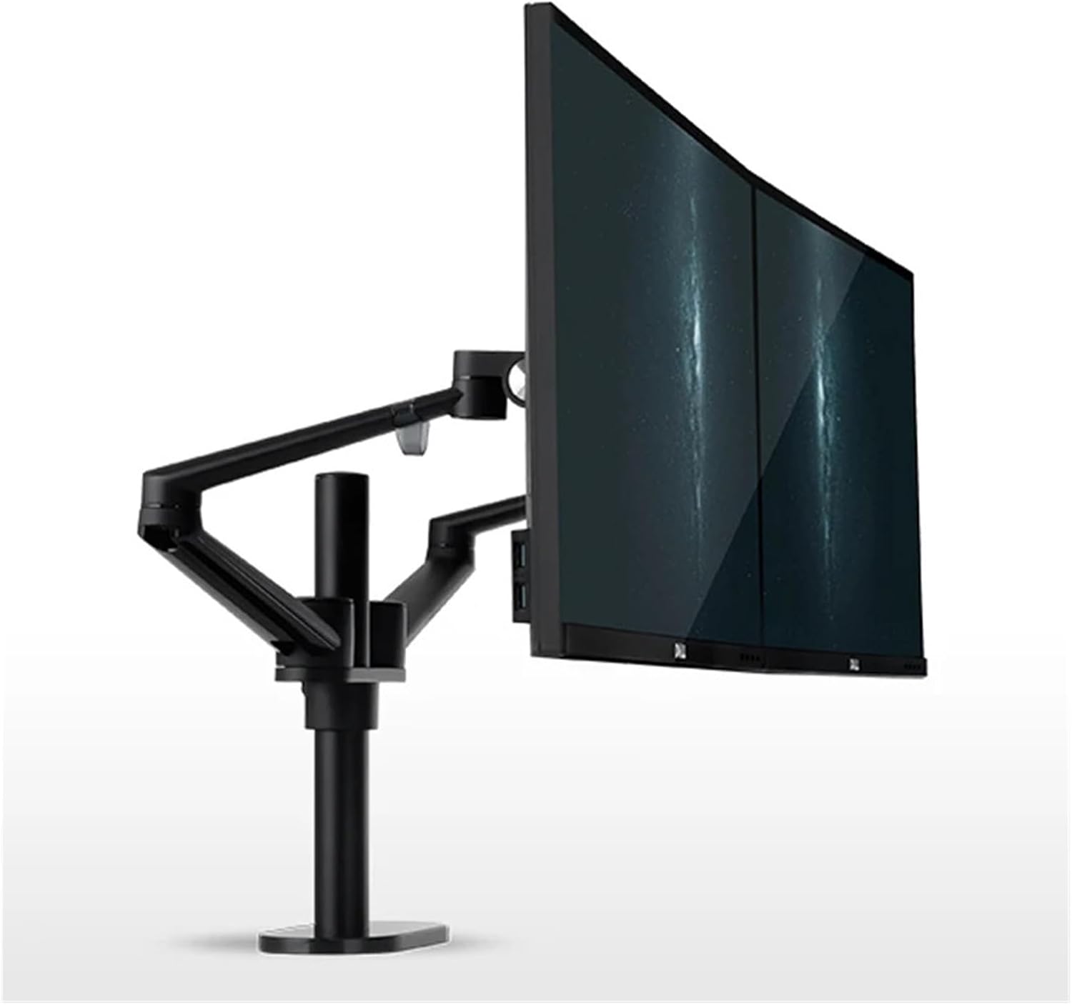 OL-2 Aluminum Height Adjustable 17-32 Inch Dual Screen Monitor Stand Arm Full Motion Monitor Mounting Bracket Desktop Stand