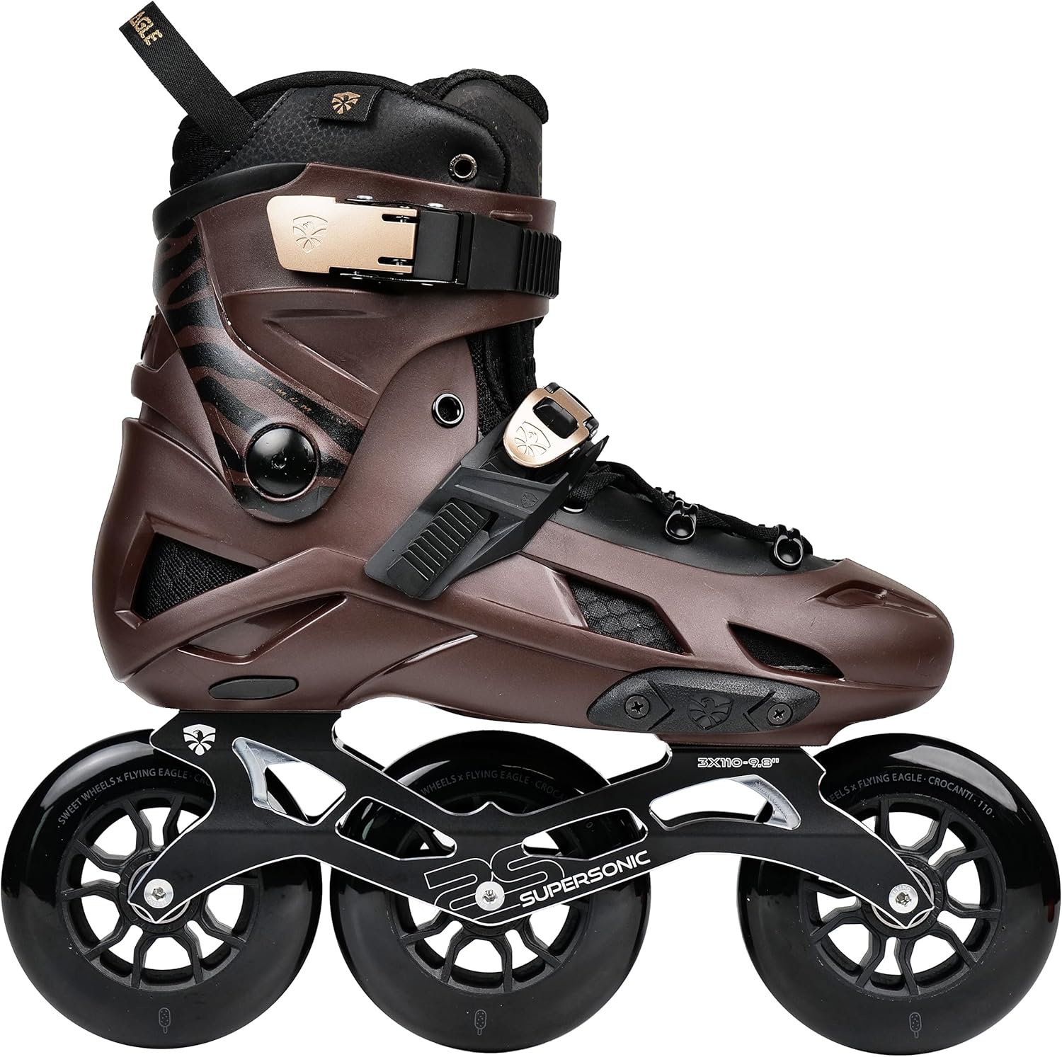 Flying Eagle Optimum 110 Urban Inline Skates - Dual Density Boot, Supersonic Frame 3x110, ABEC 9 Bearings, Adult Inline Skates for Men & Women, Shock Absorber Heel, Urban Skates