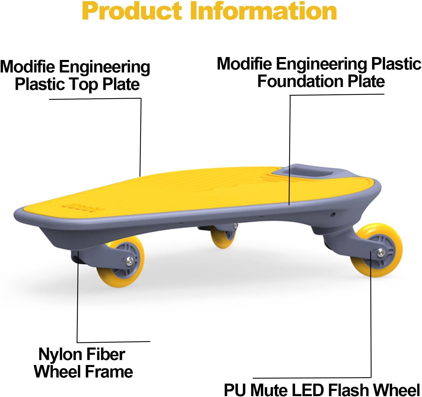 Skateboard for Kids with Bright LED Wheels Wide Base Combo Skateboard and Balance Board, Suitable for Beginners, Can Bear 220 Pounds