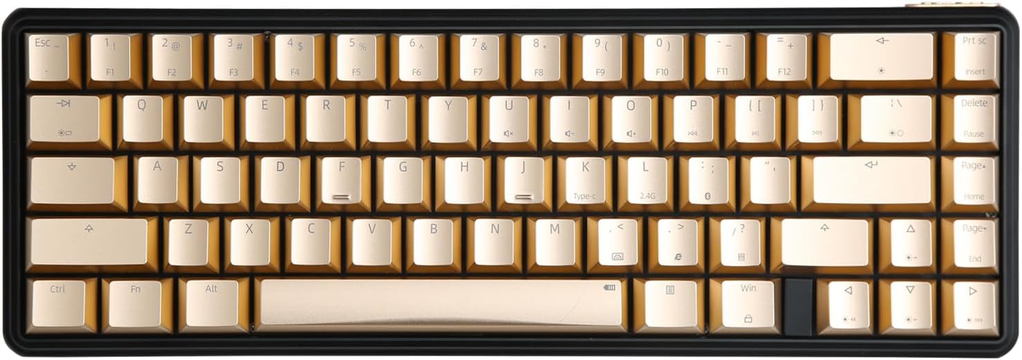 CD67 RGB Portable 60% Gaming Keyboard with Full Metal Enclosure, hot-swappable red switches with Customizable backlighting, Wired Mechanical Keyboard for Windows PC Gamers