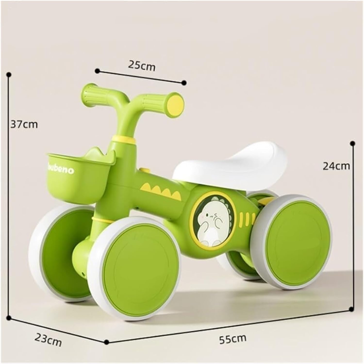 Bicycles Ride on Toys Baby Balance Bikes 4 Wheel Wiggle Car with Front Basket for 1-3 Years Old Boys Girls Gifts(Pink)