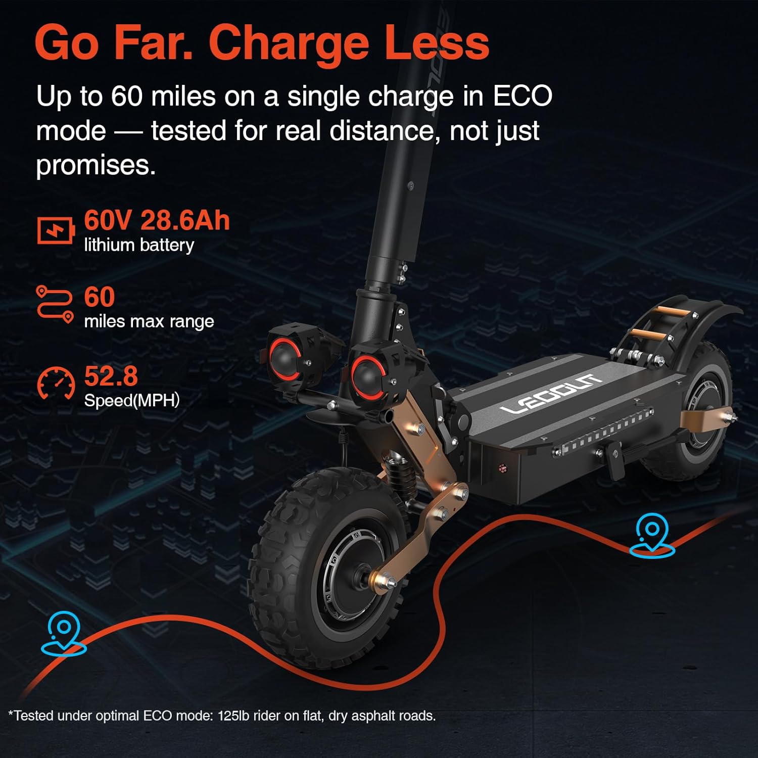 T88/T85 Electric Scooter for Adults Series, 1500W/6000W Peak Motor, 31-53 Mph & Up tp 40-59 Miles Long Range Off-Road Electric Scooter, 10