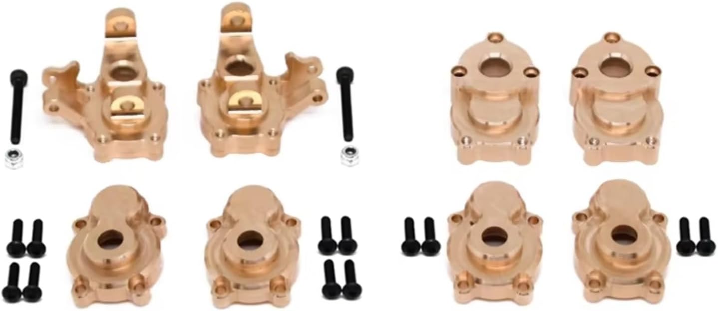 RC Cars Models For Absima CR1.8 For Yucatan CR3.4 For Sherpa YK4082 YK4102 1/8 1/10 Brass Front And Rear Portal Axle Gear Housing RC Car Upgrade Parts