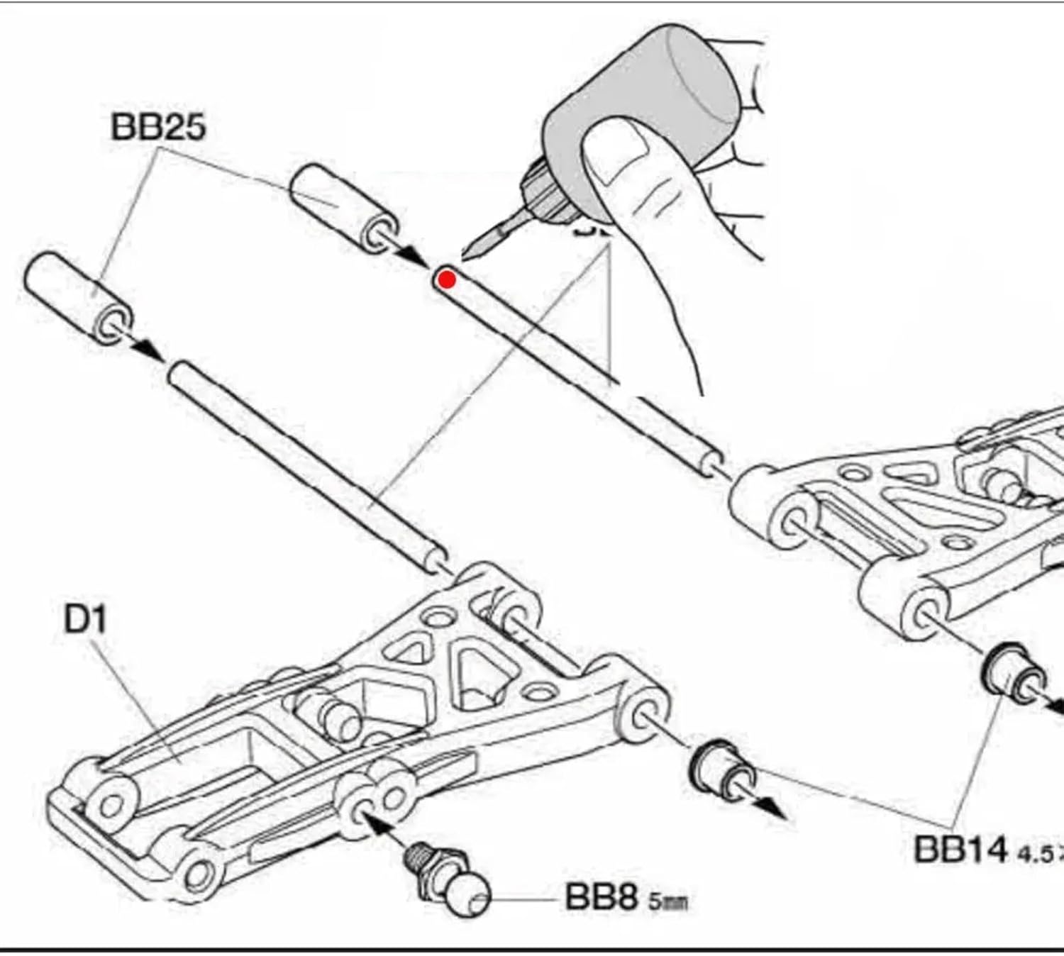 RC Car Frame Parts For Tamiya For TT02 TT02D TT-02R TT-02S TT-02SR 1/10 Chassis Carbon Lower W/Diff Case Rc Car Upgrade Accessories Replacement