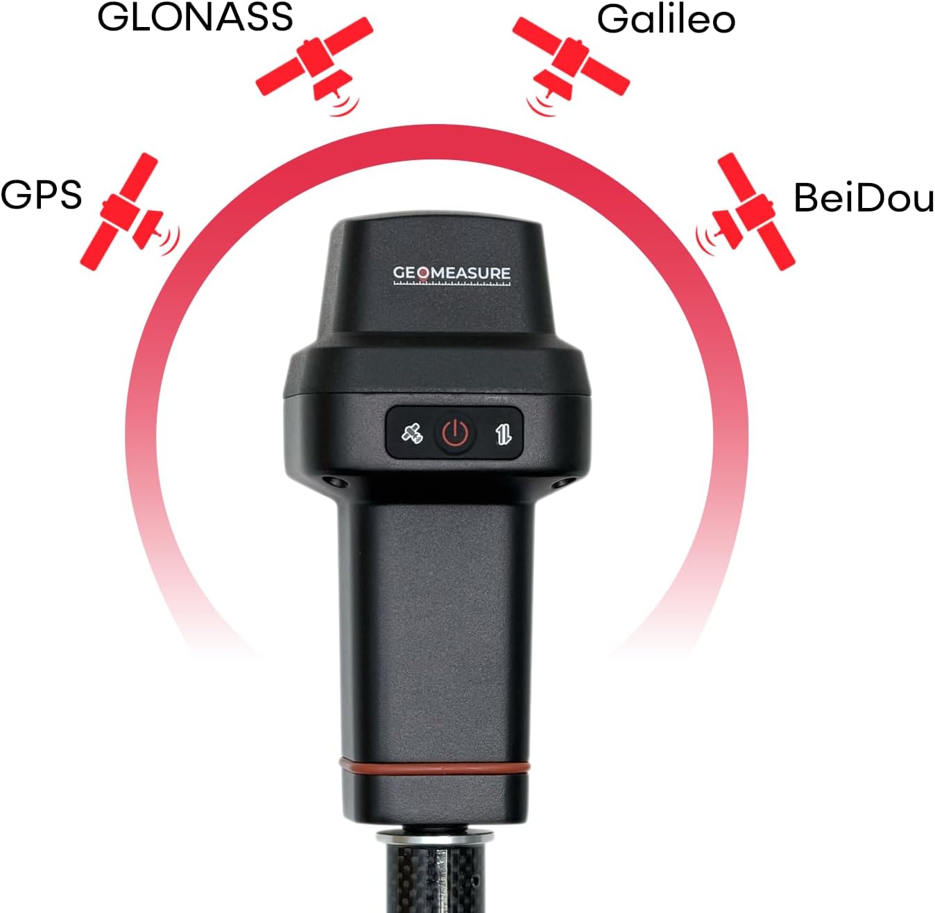 Handheld RTK GNSS Receiver for Surveying – Multi-Frequency GPS/GLONASS/Galileo/BeiDou, Centimeter Accuracy, Integrated Helix Antenna, Wi-Fi/Bluetooth, IP67 Rugged Surveyor, GEODNET RTK Enabled