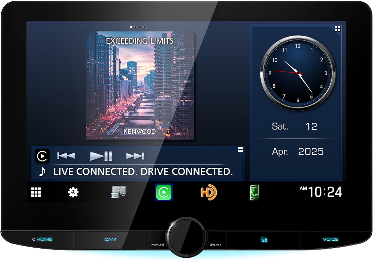 KENWOOD DMX1038S 10.1 Touchscreen Car Stereo Radio Double DIN Bluetooth Receiver with Wireless Apple CarPlay
