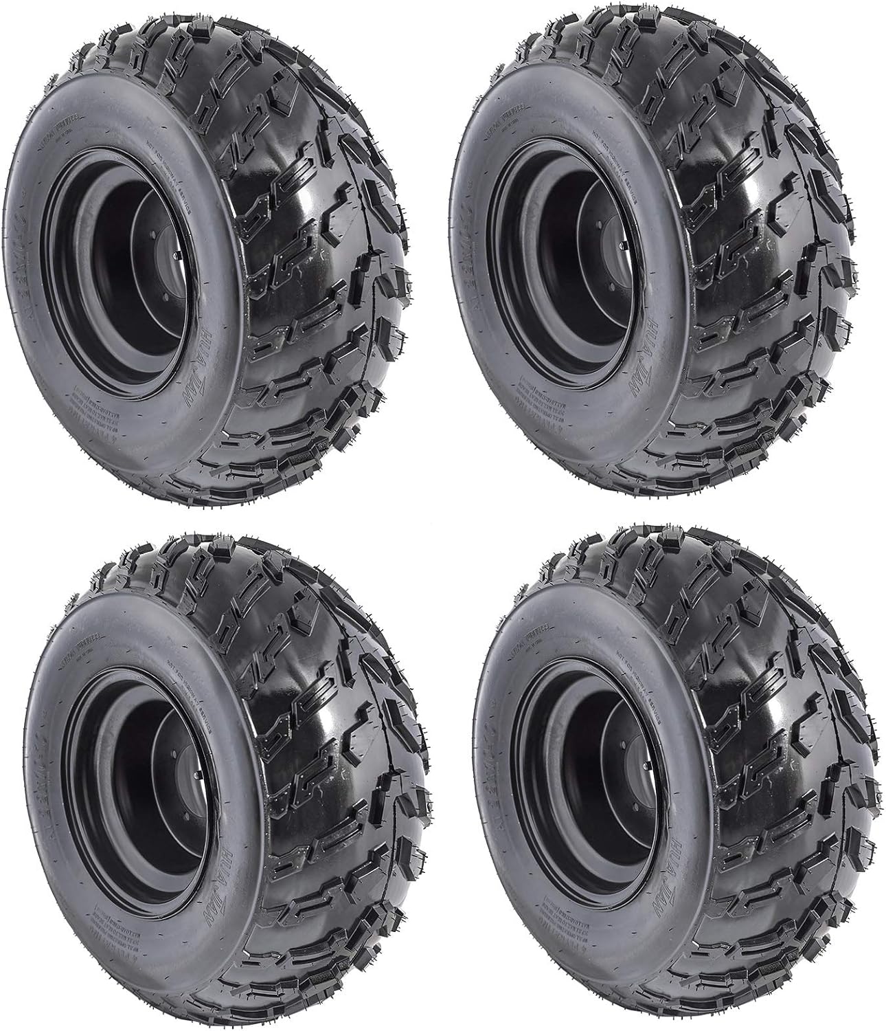 Set of 4 ATV Tires 22x10-10 Wheels with Rims | Tubeless tire for Go Kart UTV Quad Bike