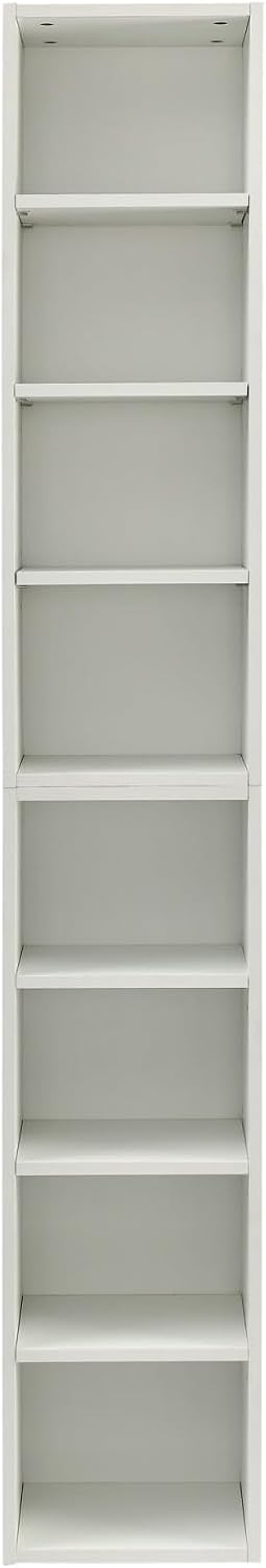 KCSWKJ Tall Narrow Bookcase Display Bookshelf for Home Office,Multi-Functional Double-Decker Bookcase