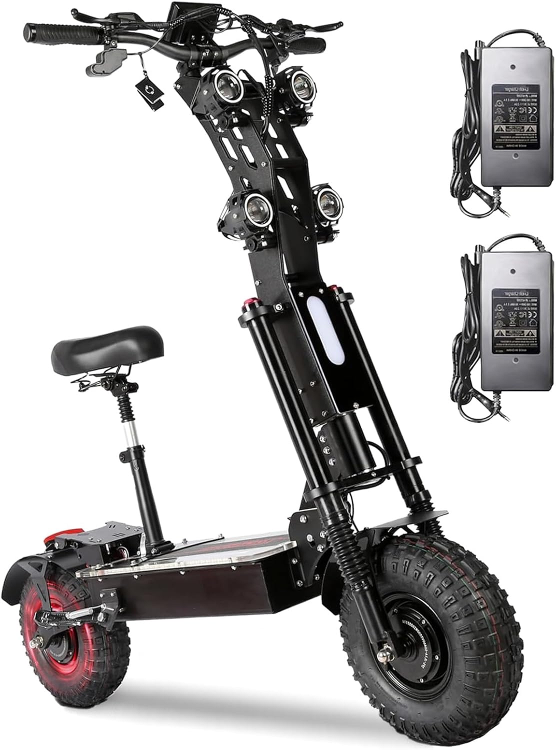 Electric Scooter for Adults with Seat, High Power 10000W Dual Motor with NFC, Max Speed 65MPH & Up to 75Miles,14