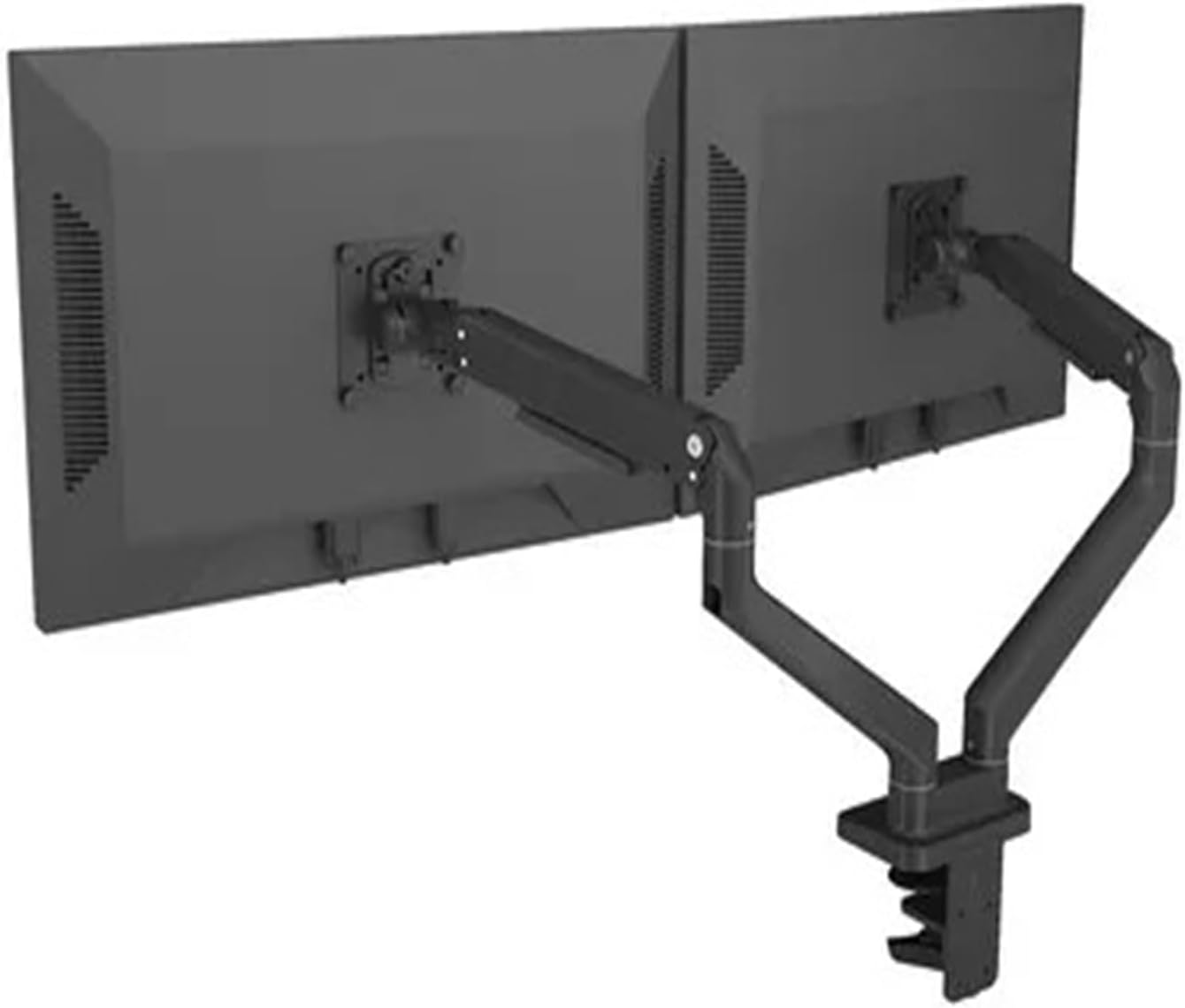V8-2S Aluminum Desktop 17-32 inch Dual Monitor Stand Mechanical Spring arm Lifting Full Dynamic TV Monitor Installation Load 11 kg Each(Black)