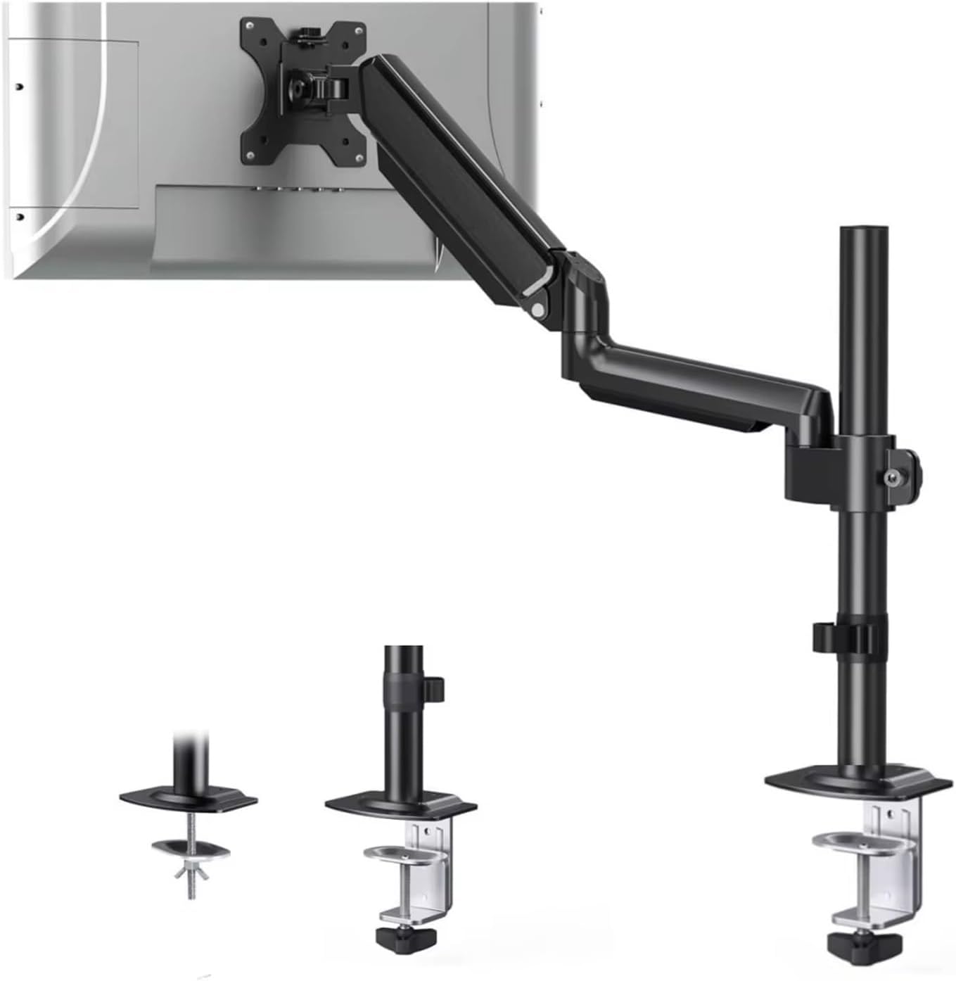 Desktop Monitor Stand Suitable for 13-32 inch Screens, Single-arm Monitor mounting Bracket, Height Adjustable, Load Capacity 0-10 kg