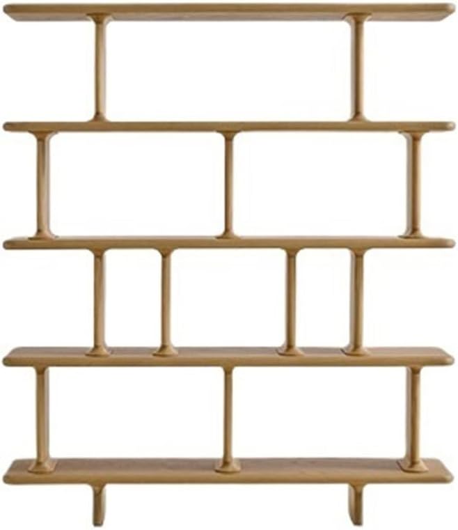 FURUIM2024M Bookcase Retro Floor-Standing Bookshelf Wall-Mounted Storage Display Shelf Open Multi-Layered(Large)