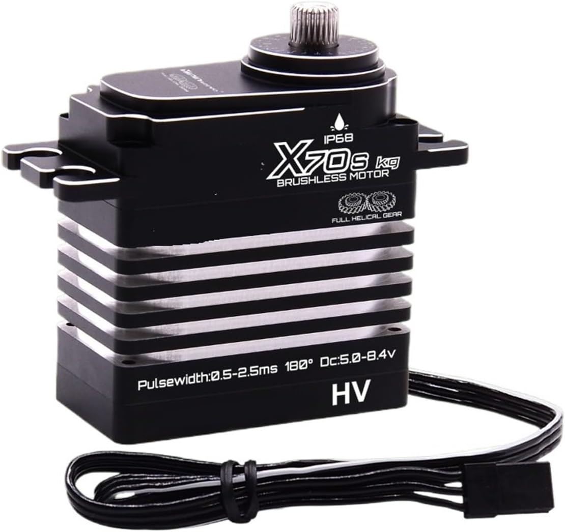 Brushless Digital Servo 50kg 80kg High Pressure High Torque Steel Metal Gear Waterproof IPX8 Motor(180 degree 70kg)